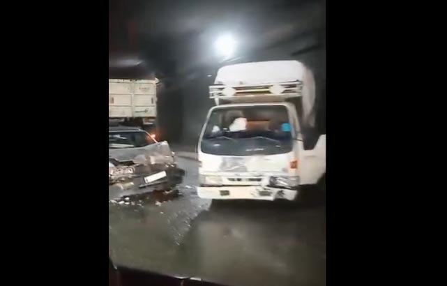 حادث سير مروع في نفق المطار (فيديو)