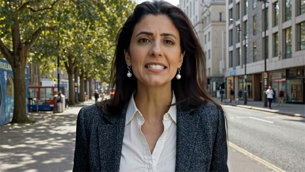 مذيعة افتراضية تقدِّم وثائقياً بالتلفزيون البريطاني