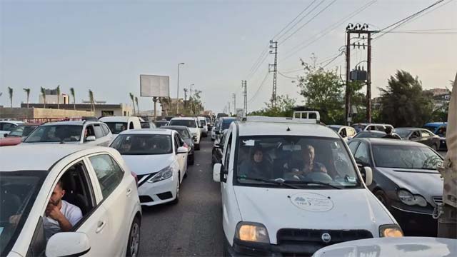 أرتال السيارات وصلت الى عدلون والعمل على تأهيل جسر الكنايات