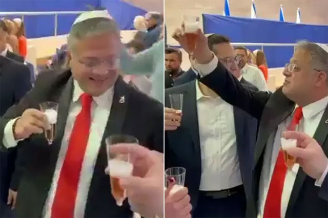 يلوّح بزجاجة "شامبانيا".. احتفال بن غفير بإقرار قانون إعدام الأسرى يثير غضبا واسعا