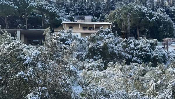 الثلوج لامست الـ 500 متر في عكار للمرة الأولى هذه السنة والبلديات تعمل على فتح الطرق