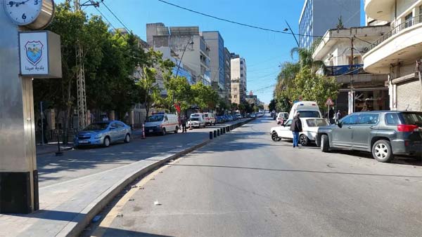 قطع طريق رياض الصلح في صيدا اثر الانذار باستهداف مركز "القرض الحسن"