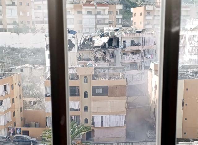 غارة على شقة في مشاريع الهبة في مدينة صيدا