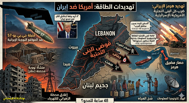 لبنان في عين العاصفة الإقليمية: هل تطفئ حرب الطاقة المتبادلة بين طهران وواشنطن ما تبقى من أنوار لبنان؟