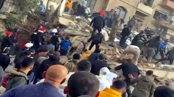 ضحايا وجرحى المبنى المنهار في طرابلس