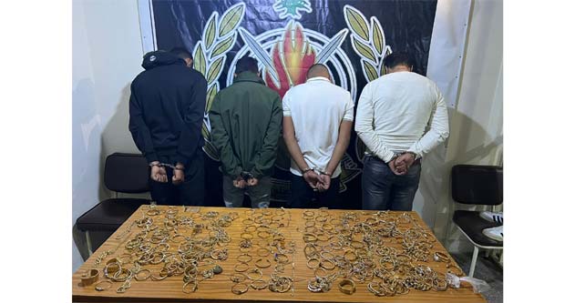 الكشف عن هوية عصابة محترفة خرق أفرادها حائط محلّ لبيع المجوهرات وسرقوا منه 6 كيلو من الذّهب