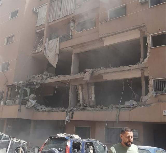 شهيدان و 11 جريحا في حصيلة اولية للغارة على الضاحية..