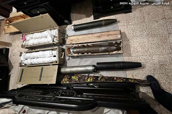 دهم شقة في منطقة صيدا - الزهراني وضبط عدد من الصواريخ ومنصات الإطلاق المخصصة لها