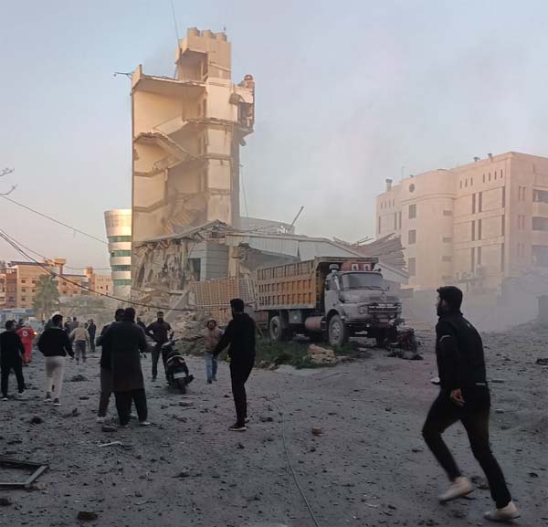 استهداف مركز الجماعة الإسلامية في منطقة البستان الكبير في صيدا